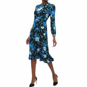 J. Crew Ruffle Neck Floral Dress